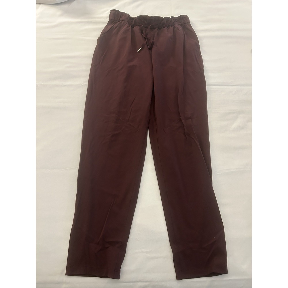 Lululemon Womens‎ Keep Moving Pant 27.5" High-Rise size 6 Maroon Activewear Gym